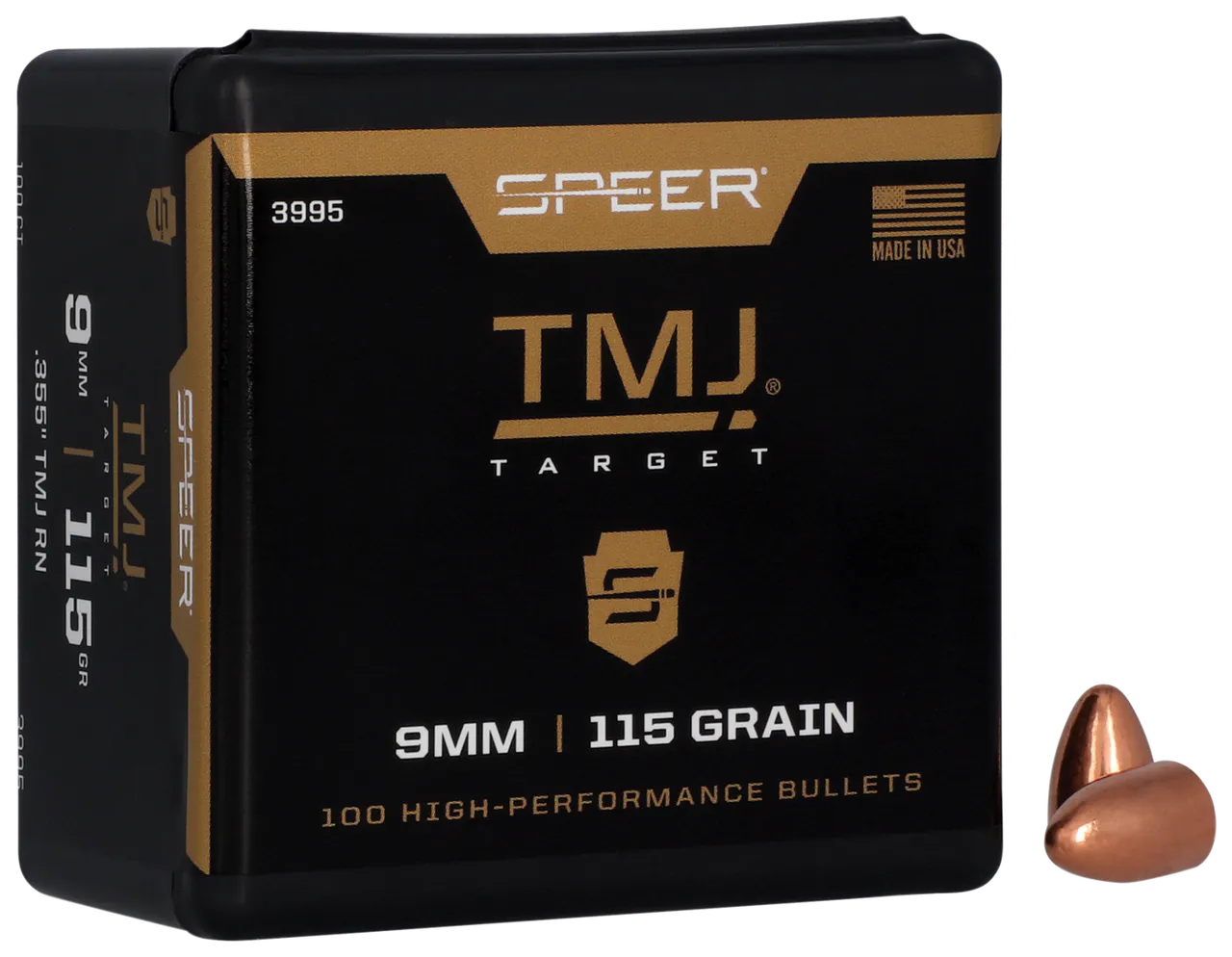 Speer 3995 TMJ 9mm 115gr Total Metal Jacket 100 Per Box/5 Case