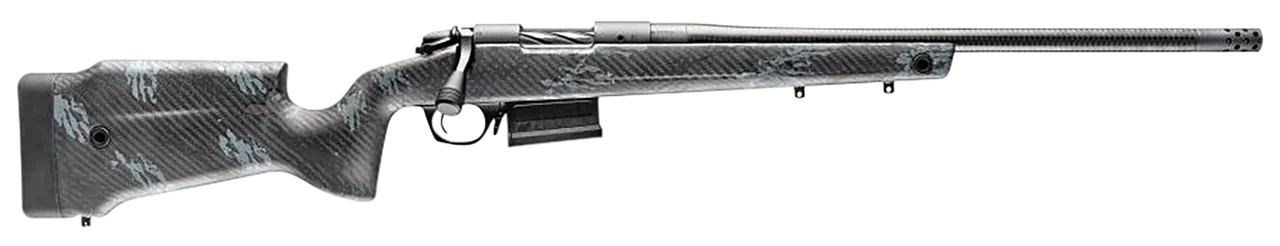 Bergara Rifles B14S7515CF B-14 Crest CF 25 Creedmoor 5+1 20" Carbon Fiber Threaded Barrel, Sniper Gray Cerakote Steel Drilled & Tapped Receiver, Fixed Carbon Fiber w/Black & Gray Sponge Accents Stock,
