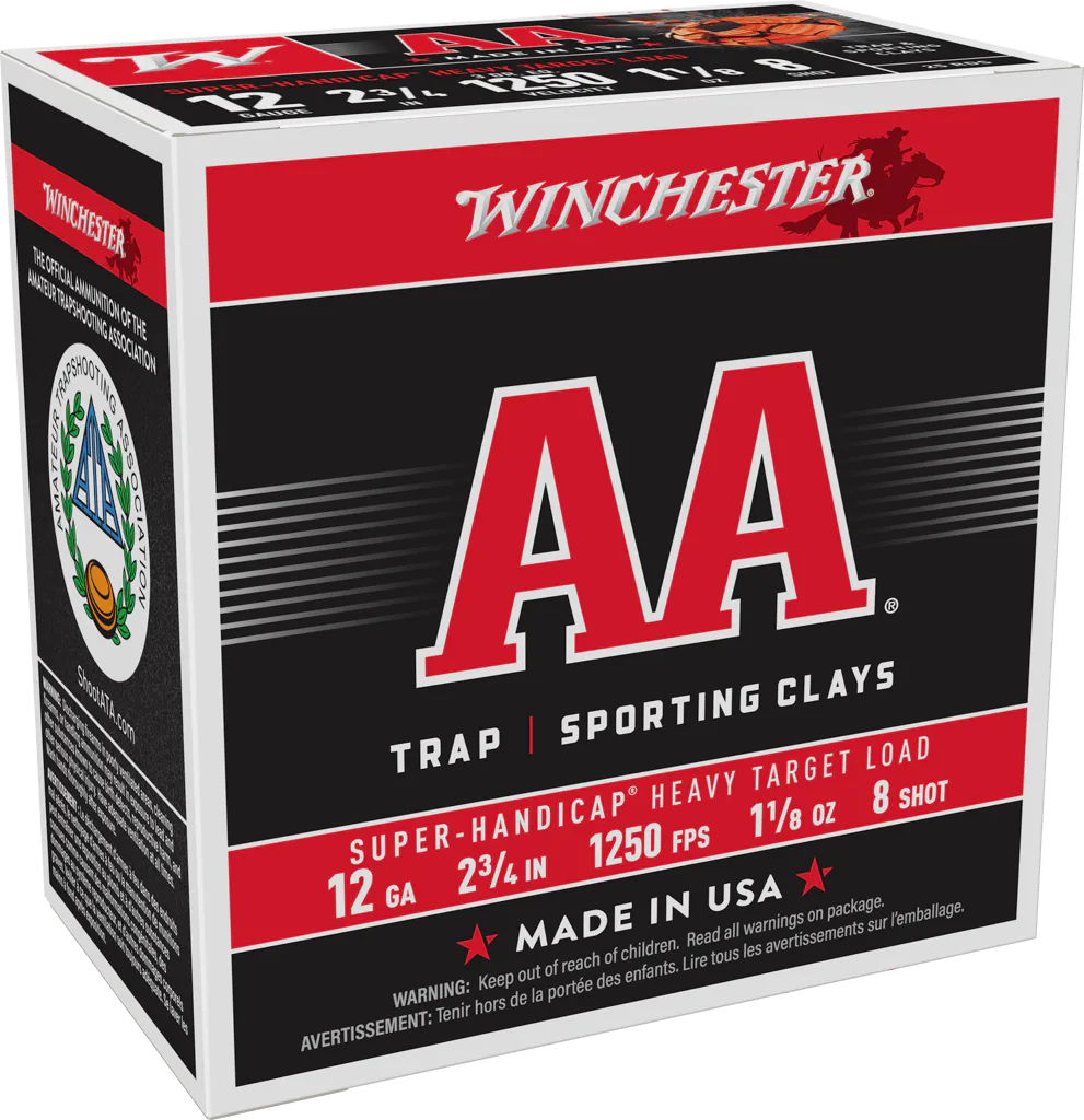 Winchester Ammo AAHA128 AA Super Handicap Heavy Target 12Gauge 2.75" 1 1/8oz 8Shot 25 Per Box/10 Case