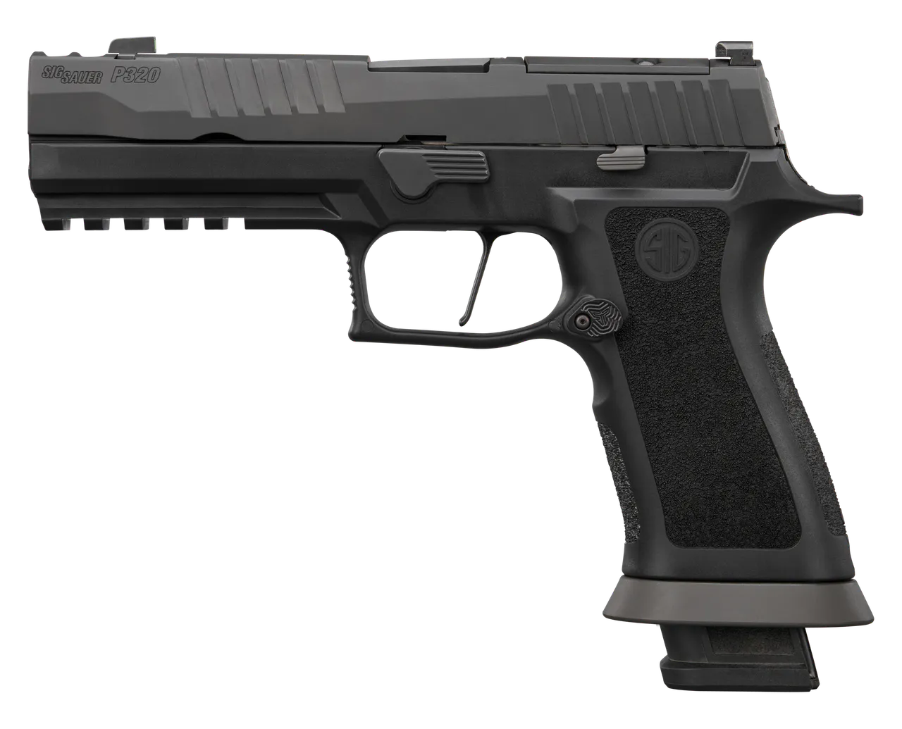 Sig Sauer 320XF9MOD P320 M.O.D. Full Size 9mm Luger 21+1 3.90" Black Barrel, Matte Black DLC Stainless Steel Optic Ready/Ported/Serrated Slide, Black Stainless Steel Frame w/Picatinny Rail, M.O.D. X F