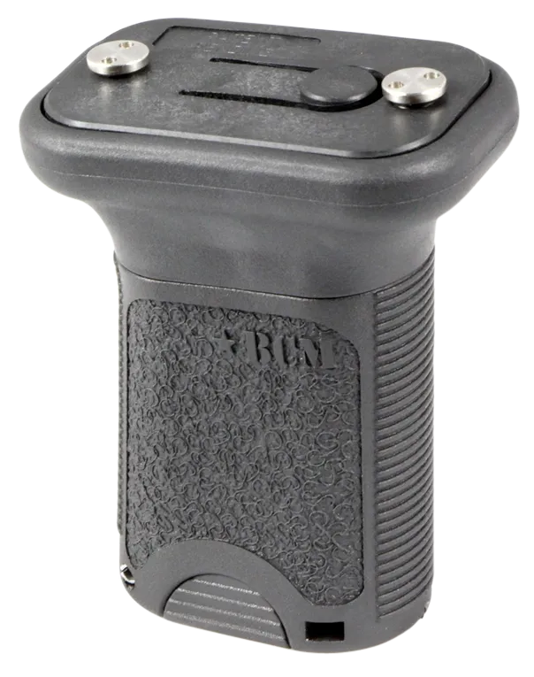 BCM VGSKMBLK BCMGunfighter Short Vertical Grip Made of Polymer With Black Aggressive Textured Finish with Storage Compartment for Keymod Rail
