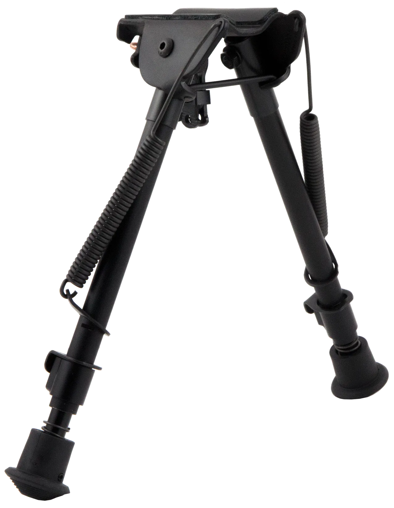 Harris Bipods LM1A2 Non-Swivel L Swivel Stud, 9-13", Black Steel/Aluminum, Notched Legs, Rubber Feet