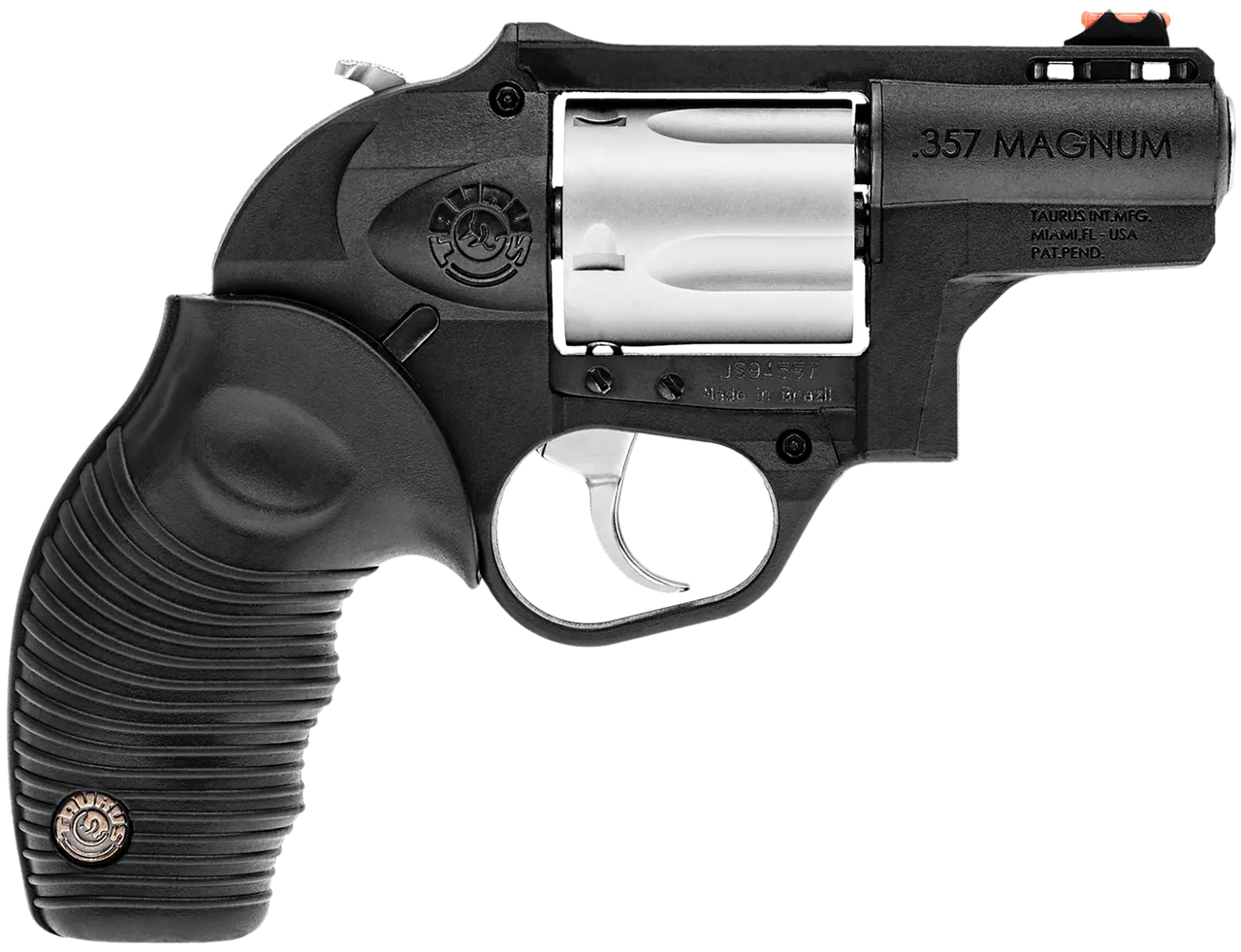Taurus 2605029PLY 605 Poly Protector 38 Special +P or 357 Mag 5 Shot 2" Black Finish Barrel, Matte Stainless Finish Cylinder, Black Finish Polymer Frame & Black Ridged Rubber Grip