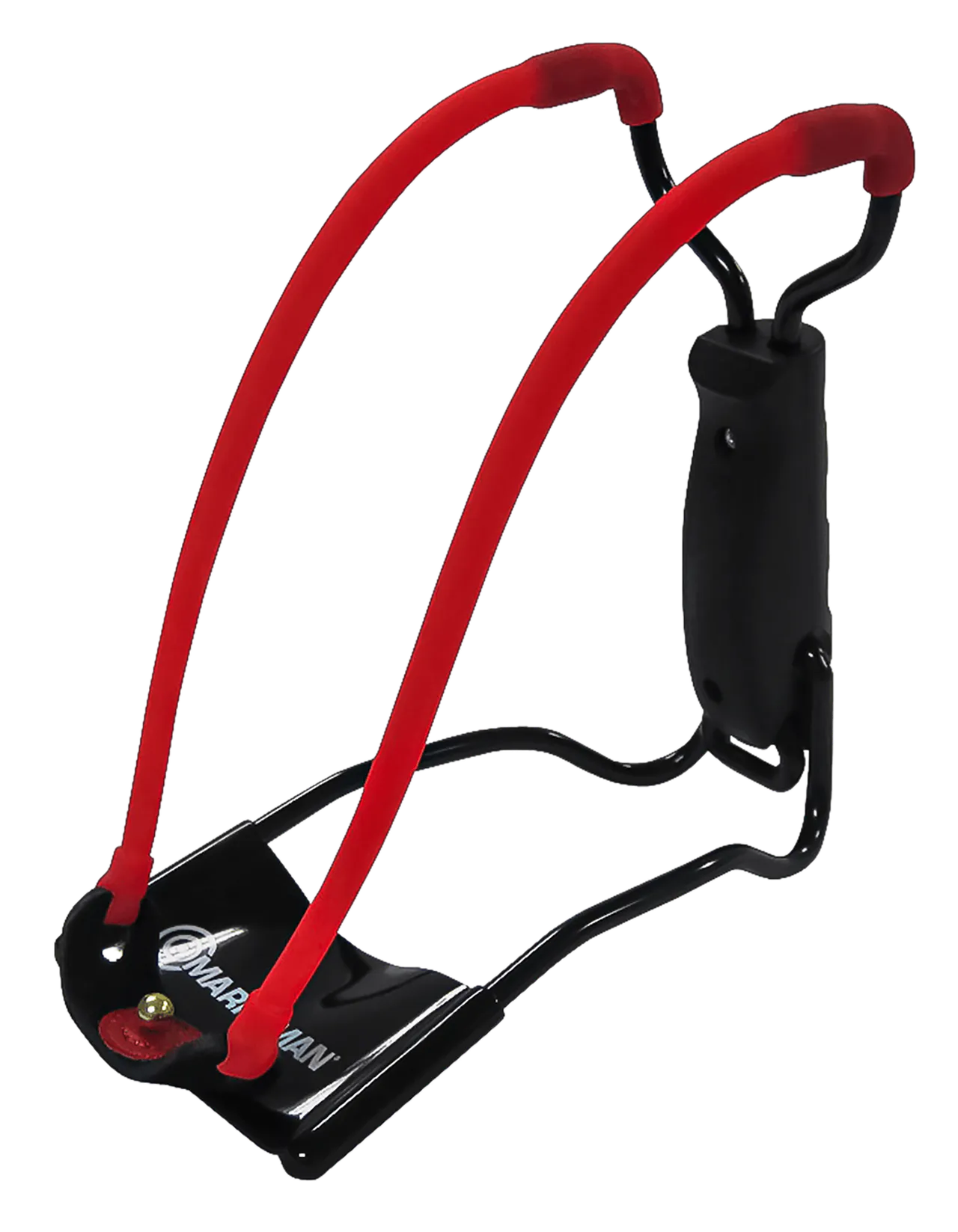 Marksman 3055 Marksman 3055 Folding Slingshot Red Hyper-Velocity Band Black Molded Handle