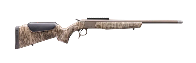 CVA CR4919MOBL Scout Spur 28 Gauge 1rd Patriot Brown Cerakote Steel barrel & Receiver w/Picatinny Rail,  Mossy Oak Bottomland Synthetic Stock