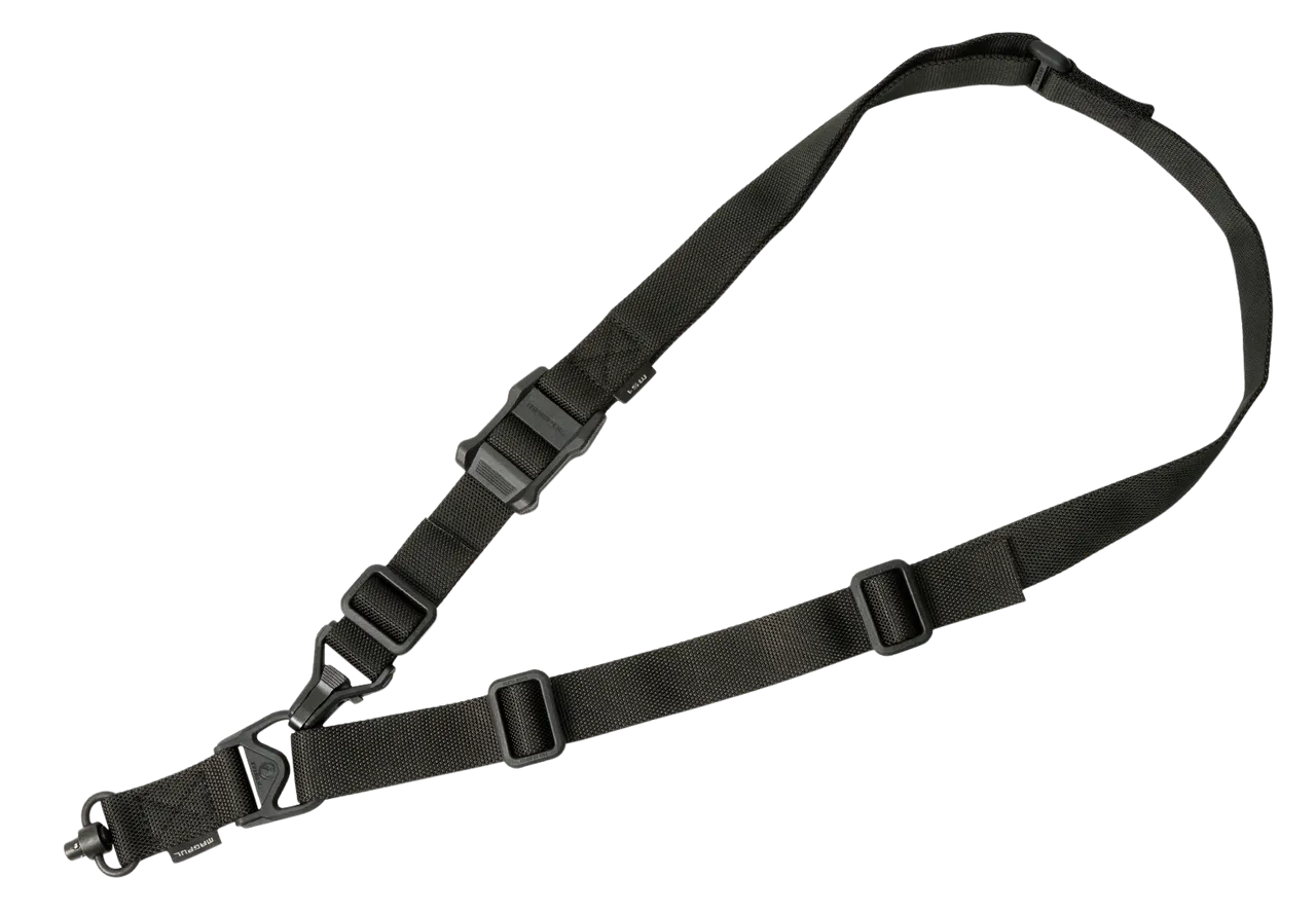 Magpul MAG515BLK MS3 Single QD Sling GEN2 Black Nylon 48"-60" OAL Adjustable One-Two Point Rifle
