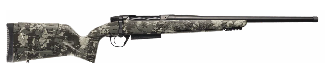 Christensen Arms 801-15028-01 Evoke Hunter 7mm PRC 3+1 22" Black Cerakote Threaded Barrel, Receiver & Forend w/Picatinny Rail, Brush Camo Fixed Polymer Stock