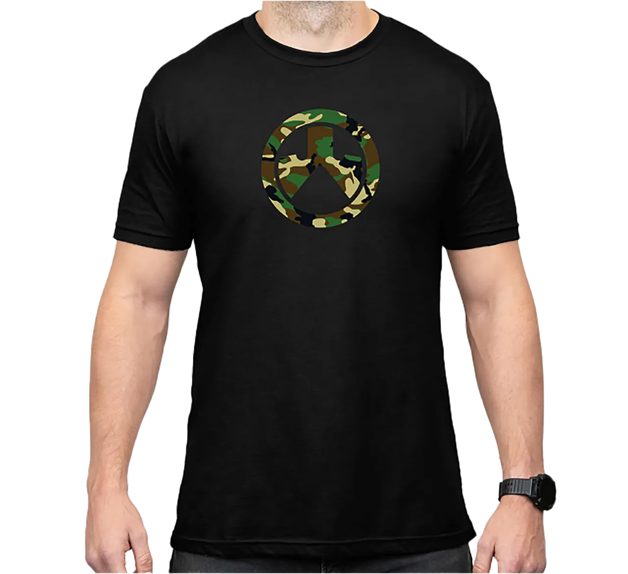 Magpul MAG1225-001-2XL Woodland Camo Black Cotton/Polyester Short Sleeve 2XL