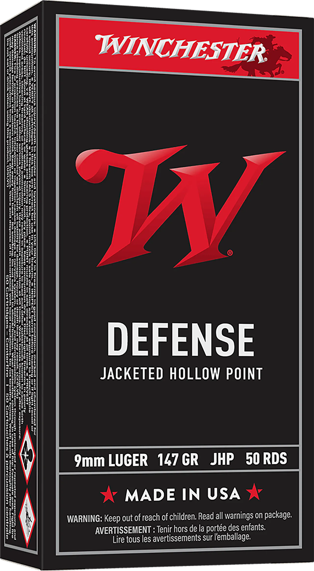 Winchester Ammo USA9JHP2 USA  9mmLuger 147gr Jacketed Hollow Point 50 Per Box/10 Case