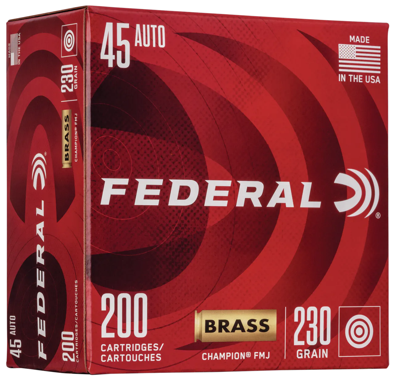 Federal WM52332 Champion Training 45ACP 230gr Full Metal Jacket 200 Per Box/5 Case