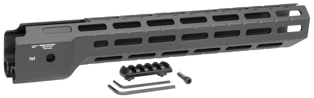 Midwest Industries MICRPC9X Combat Ruger PC9 M-Lok Handguard Black Hardcoat Anodized 6061-T6 Aluminum 14"