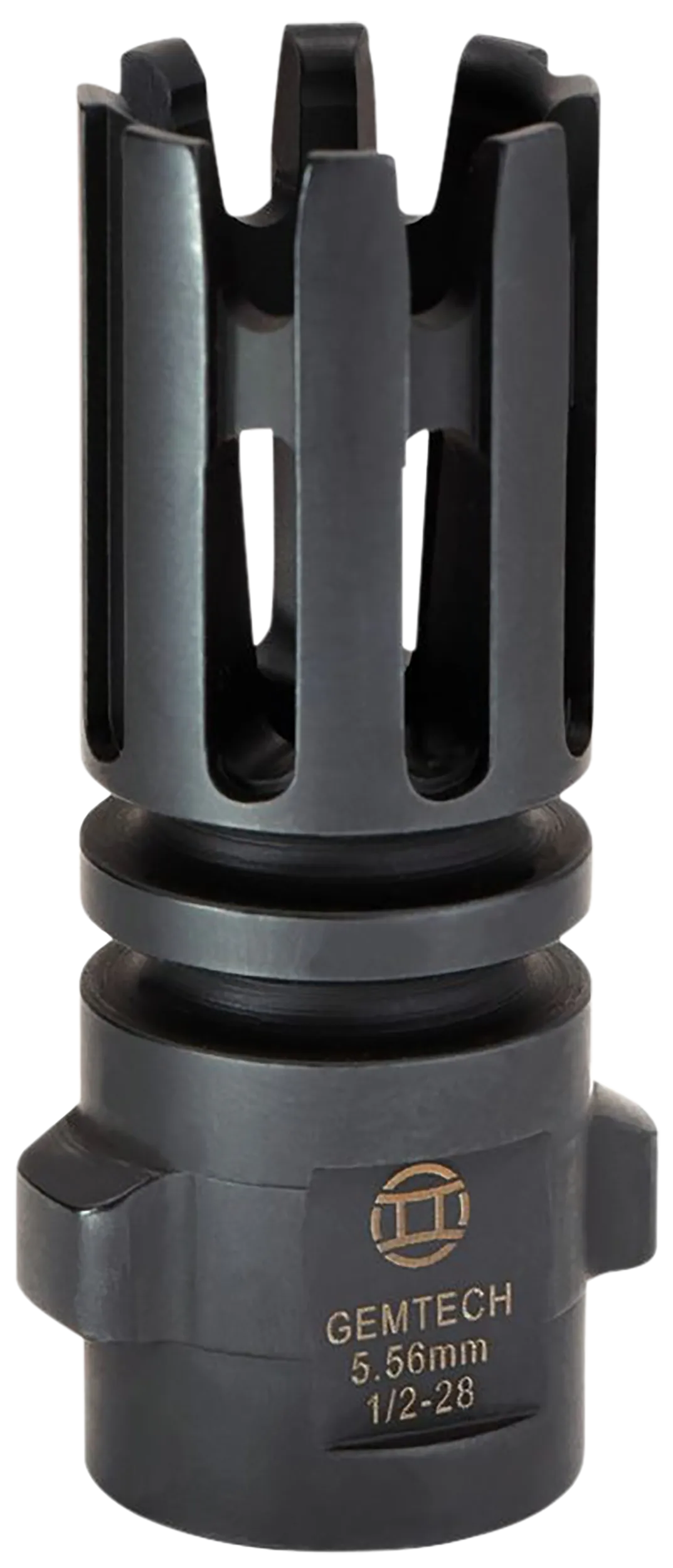Gemtech 12145 Quickmounts Flash Hider Black Steel with 1/2"-28 tpi Threads & 2.40" OAL for 5.56x45mm NATO AR-Platform