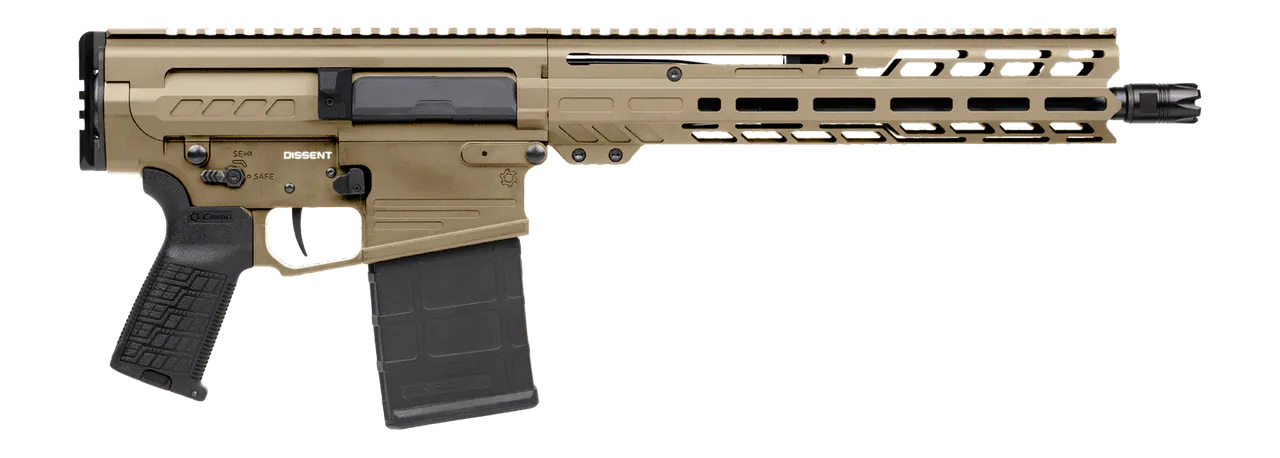 CMMG 33A9E0C-CT Dissent Mk3 8.6 Blackout 20+1 12.50" Black Nitride Threaded Barrel, Coyote Tan Cerakote Aluminum Receiver w/Picatinny Rail, M-LOK Handguard, Rear Picatinny Rail, CMMG Zeroed Grip, Ambi