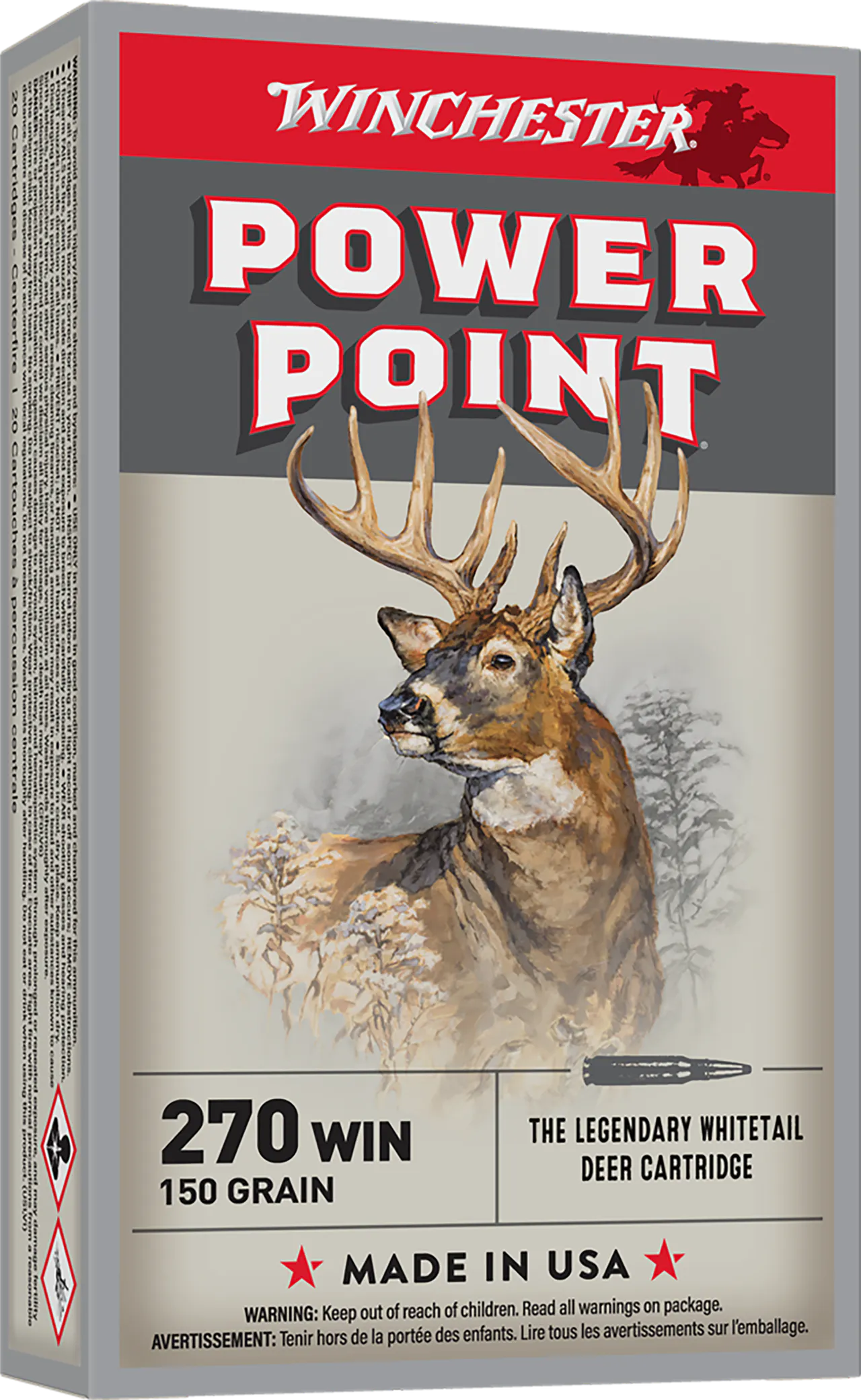 Winchester Ammo X2704 Power-Point 270Win 150gr 20 Per Box/10 Case