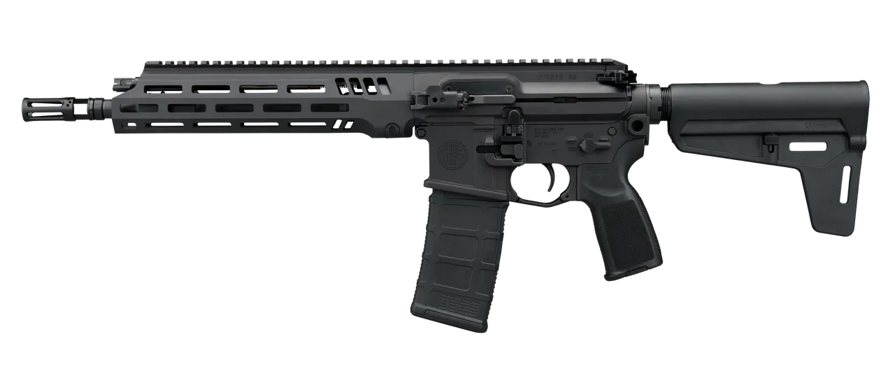 Sig Sauer P516G3556N11B 516 G3 5.56 NATO 30+1 11.50" Black FNC Barrel, Black Anodized Alloy Receiver w/Picatinny Rail, M-LOK Handguard, Black Polymer Adjustable Stock, Black Polymer Grip, Ambidextrous