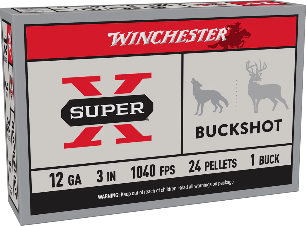 Winchester Ammo XB1231 Super X  12Gauge 3" 1Buck Shot 5 Per Box/50 Case