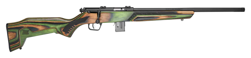 Savage Arms 91936 93 Minimalist Full Size 22 WMR 10+1 18" Matte Black Threaded Barrel, Matte Black Drilled & Tapped Carbon Steel Receiver, OD Green Boyd's Minimalist Laminate Stock, Right Hand