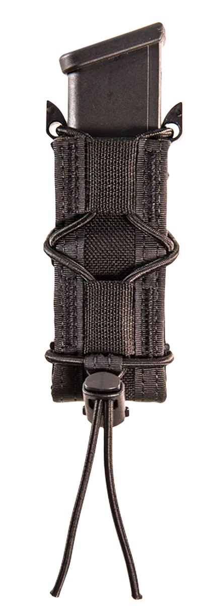 High Speed Gear 11PT00BK TACO Mag Pouch Single Black Nylon MOLLE Belts 2" Wide Compatible w/ Pistol