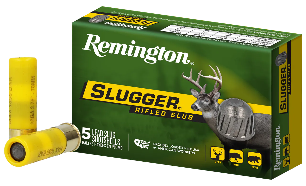 Remington Ammunition 20616 Slugger 20 Gauge 2.75" 5/8 oz Rifled Slug Shot 5 Per Box/ 50 Cs