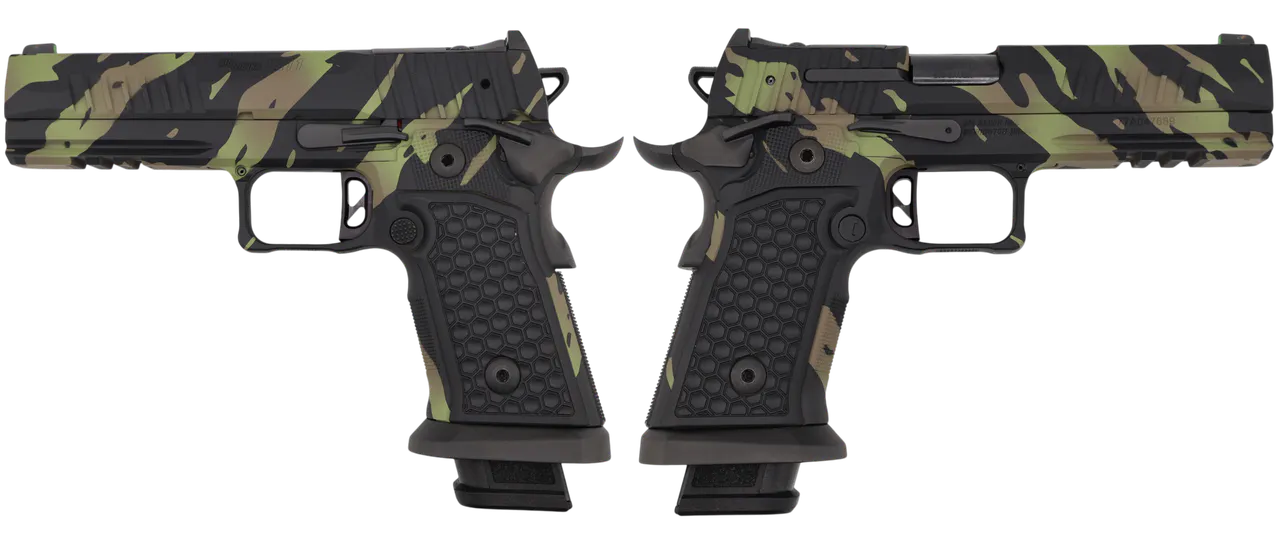 SIG SAUER P211-GT5 9MM PISTOL 5" TIGER STRIPE 2-21RD, 1-17RDRD MAGS
