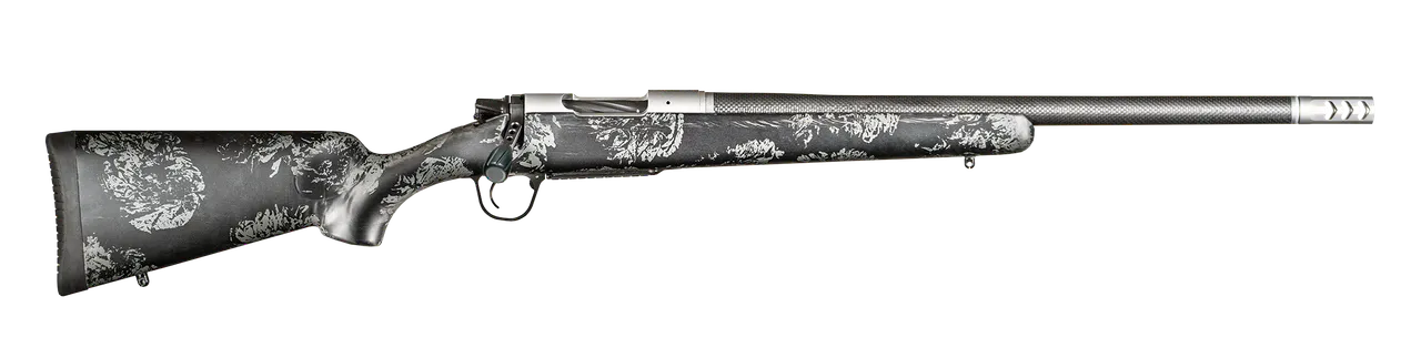 Christensen Arms 8010613700 Ridgeline FFT Full Size 6.5 PRC 3+1, 20" Stainless Steel Threaded Barrel, Stainless Aluminum Receiver, Black w/Gray Accents Fixed Sporter w/Flash Forged Technology Stock