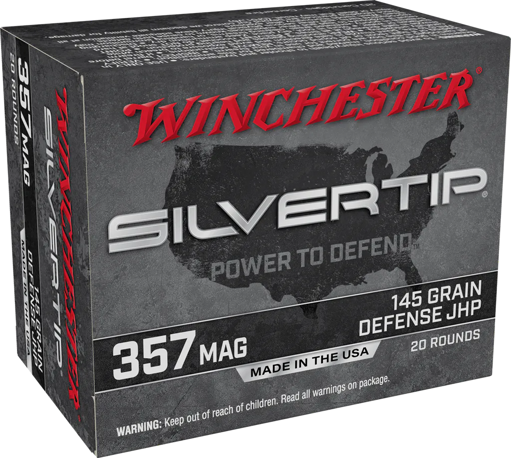 Winchester Ammo W357ST Silvertip  357Mag 145gr Silvertip Jacket Hollow Point 20 Per Box/10 Case