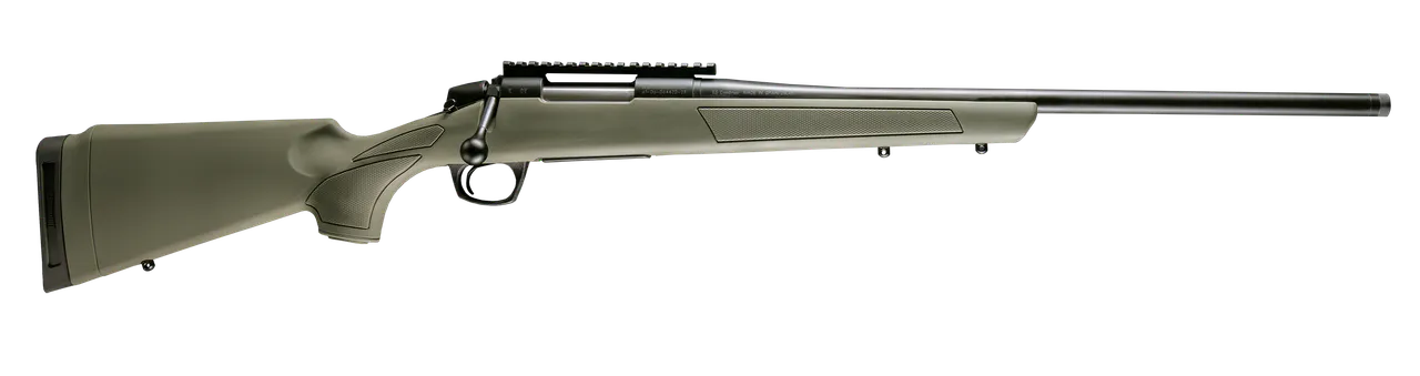CVA CR3910G Cascade 7mm Rem Mag 3+1 24" Graphite Black Cerakote Threaded Barrel, Graphite Black Cerakote Picatinny Rail Steel Receiver, OD Green Synthetic Stock