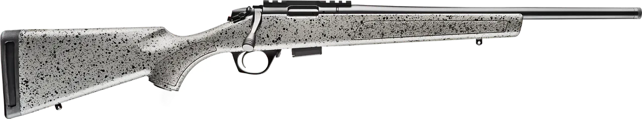 Bergara Rifles BMR001 BMR  Full Size 22 LR 5+1/10+1 18" Matte Blued Steel Threaded Barrel & Drilled & Tapped Steel Receiver, Fixed Gray/Black Speckled Synthetic Stock