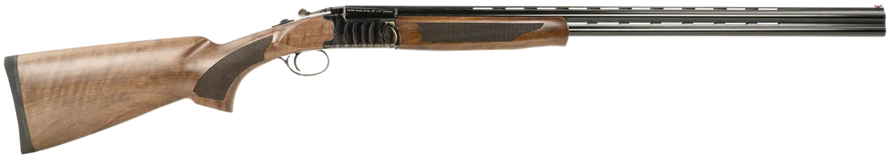 Pointer KAR2828HT Acrius  Full Size 28 Gauge Break Open 2.75" 2rd 28" Black Over/Under Vent Rib Barrel, Color Case Hardened Steel Receiver, Fixed Turkish Walnut Stock, Ambidextrous