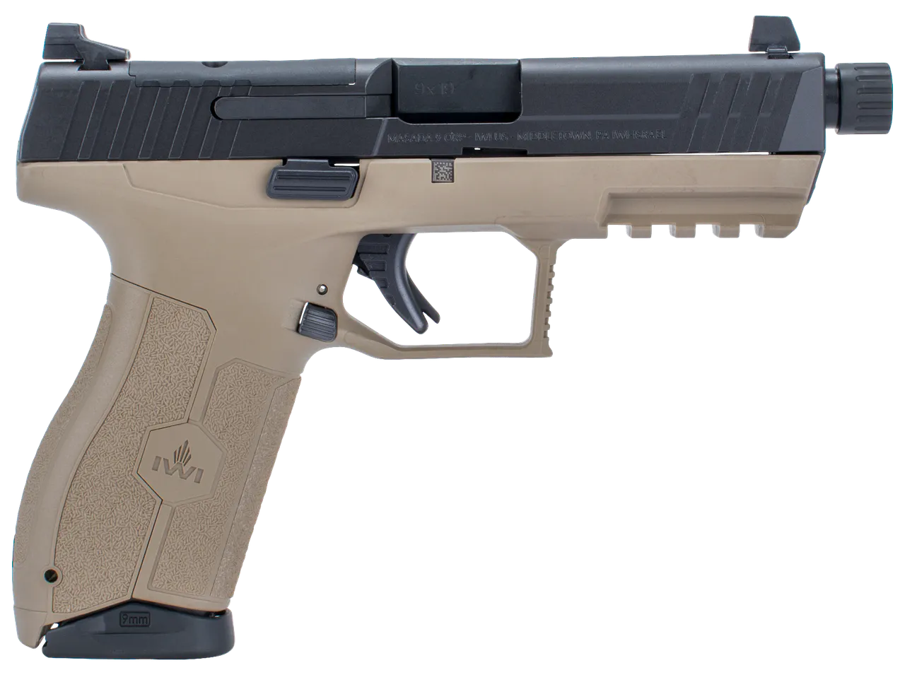 IWI US M9ORP17TFD MASADA  9mm Luger 4.60" TB 17+1 Flat Dark Earth Flat Dark Earth Interchangeable Backstrap Grip