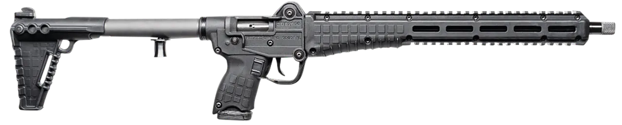 Kel-Tec SUB2K9GLKBLK SUB2000 Gen3 9mm Luger 15+1 16.15" Black Nitride Steel Threaded Barrel, Black Picatinny Rail Aluminum Receiver, M-LOK Handguard, Black Synthetic Folding Stock