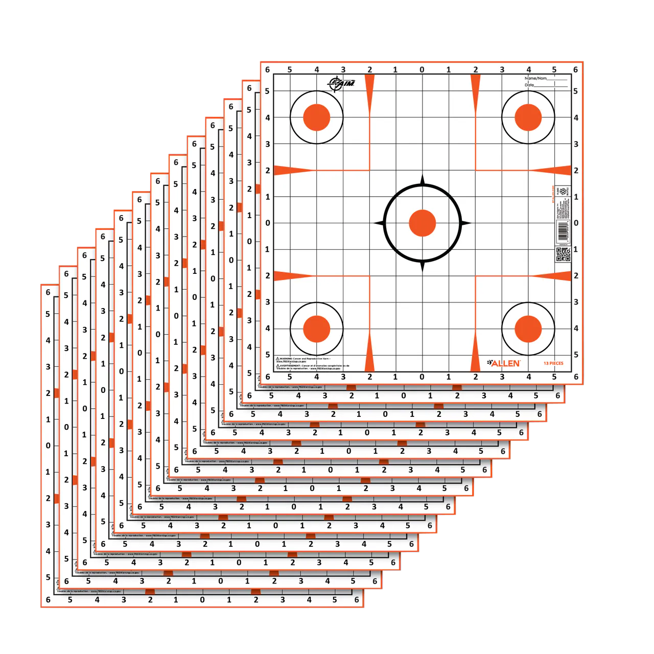 EZ-Aim 15333 Sight-In-Grid  12"x12" Paper 13 Per Pack