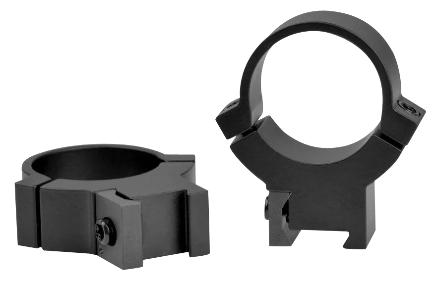Warne 722M Rimfire 70/30 Horizontal Split Matte Black Steel 1" Tube High 3/8"/11mm Dovetail 0 MOA