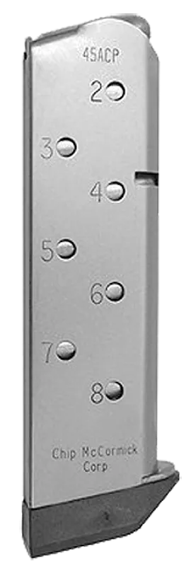 CMC Products MMG45FS8P Match Grade 8rd 45 ACP Fits 1911 Government Stainless/Black