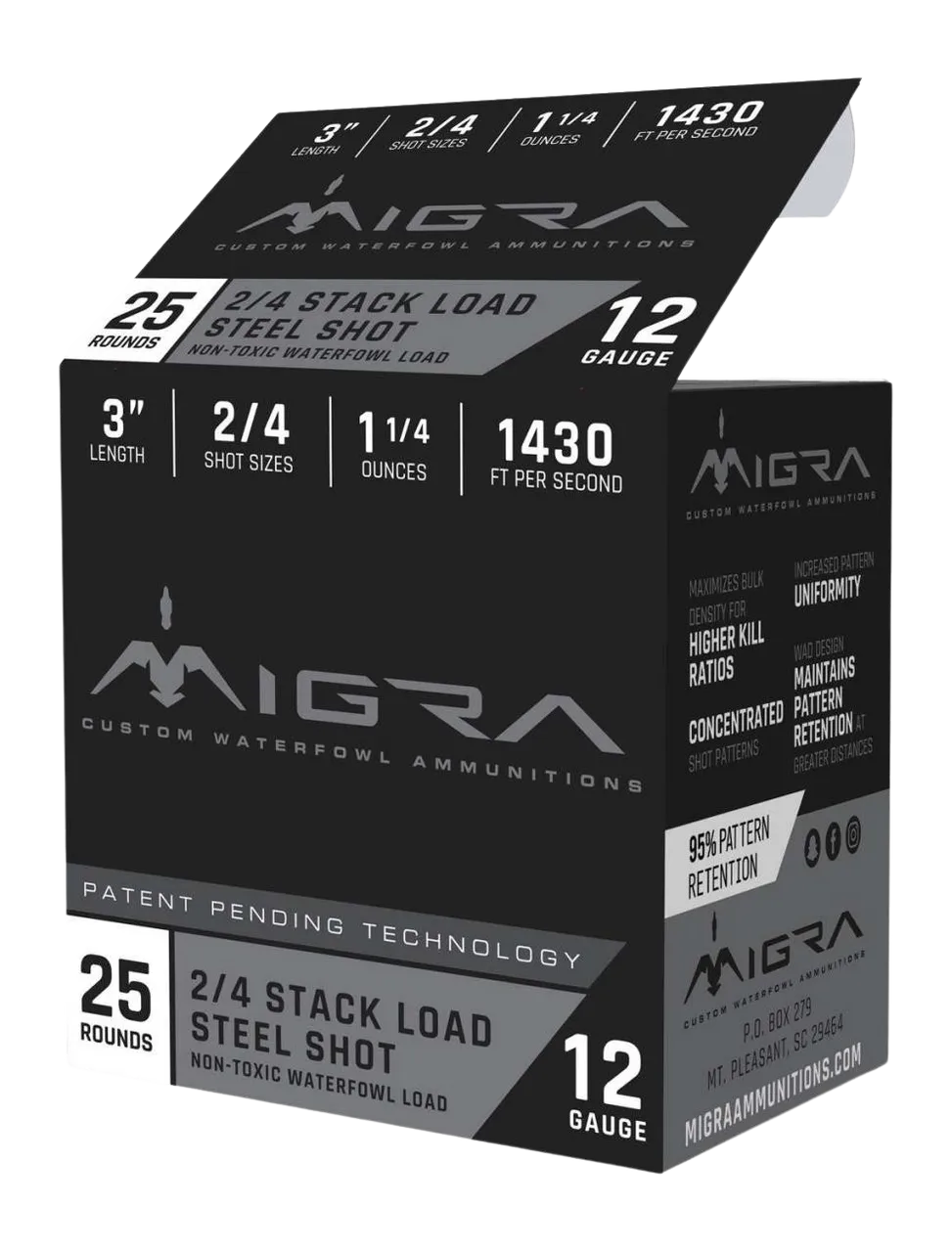 MIGRA M12AS24   12G 3"     2-4SHT 1.25       25/10