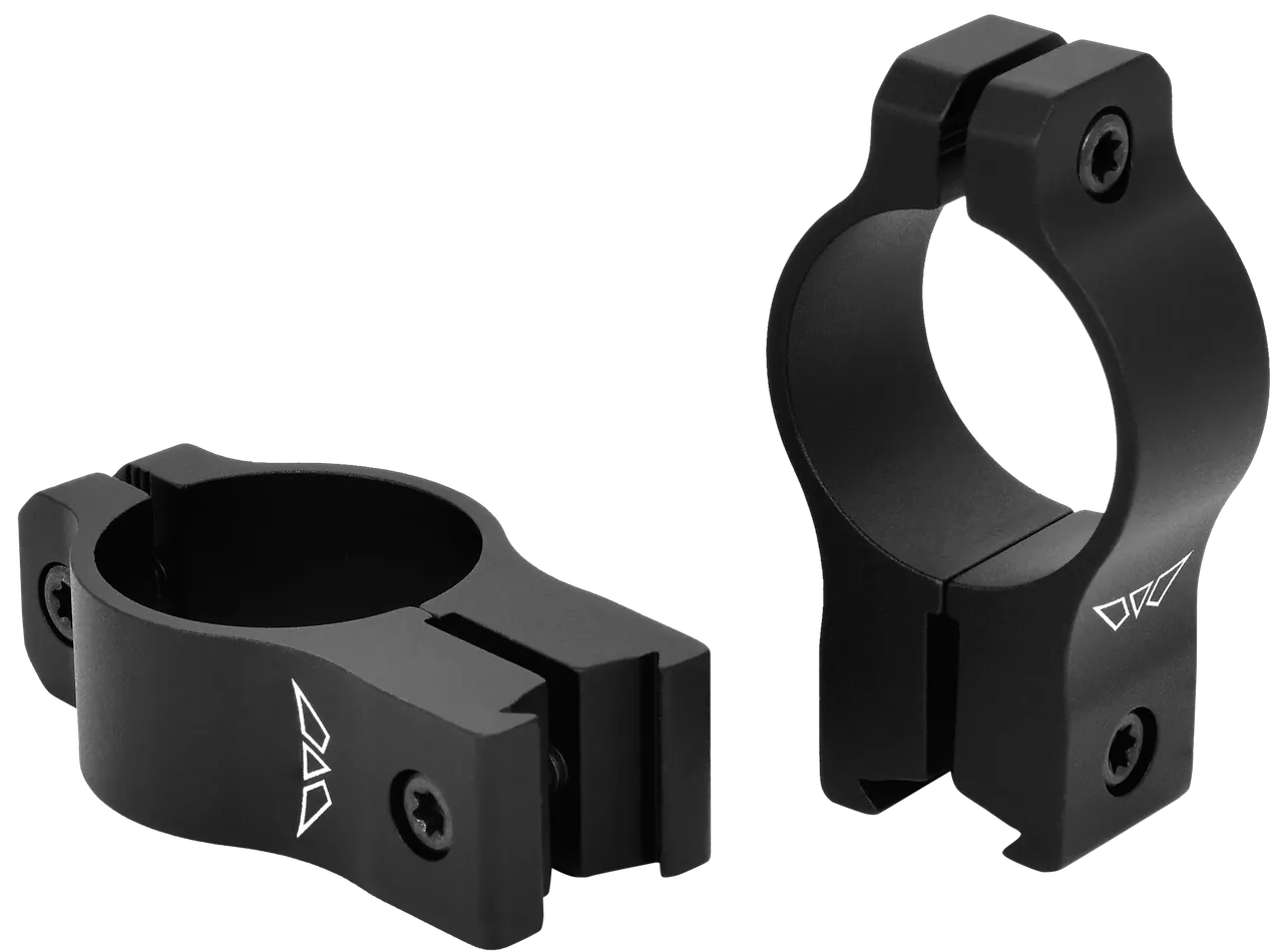 Warne V422M Rimfire Rings Vapor Matte Black Aluminum 1" Tube High Rimfire/Vertical Split 3/8" Dovetail, 0 MOA