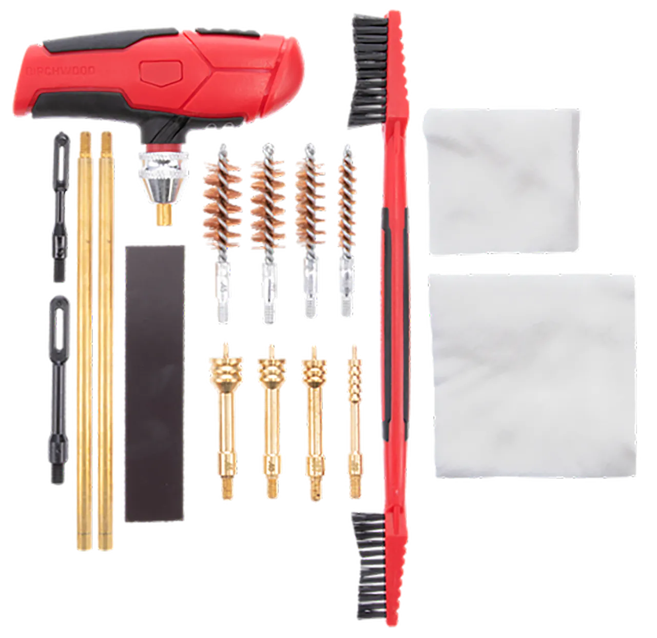 Birchwood Casey HNDGCLNK Handgun Cleaning Kit 16 Pieces Black/Red
