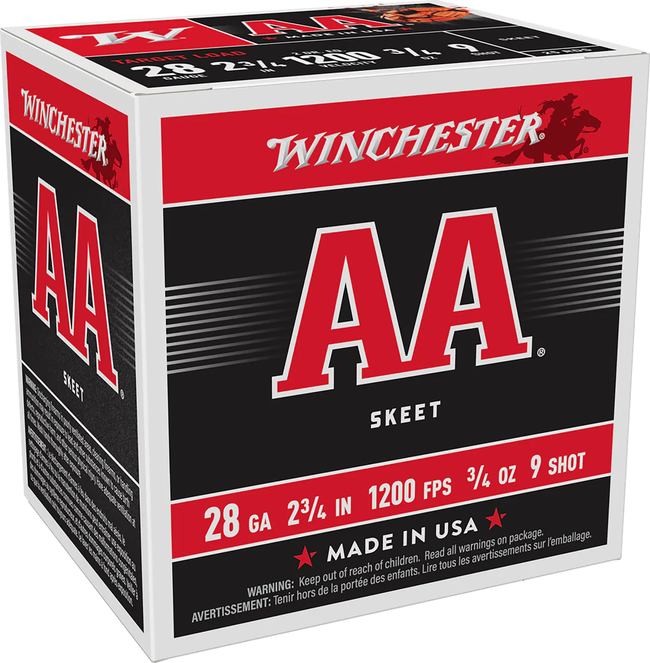 Winchester Ammo AA289 AA 28Gauge 2.75" 3/4oz 9Shot 25 Per Box/10 Case