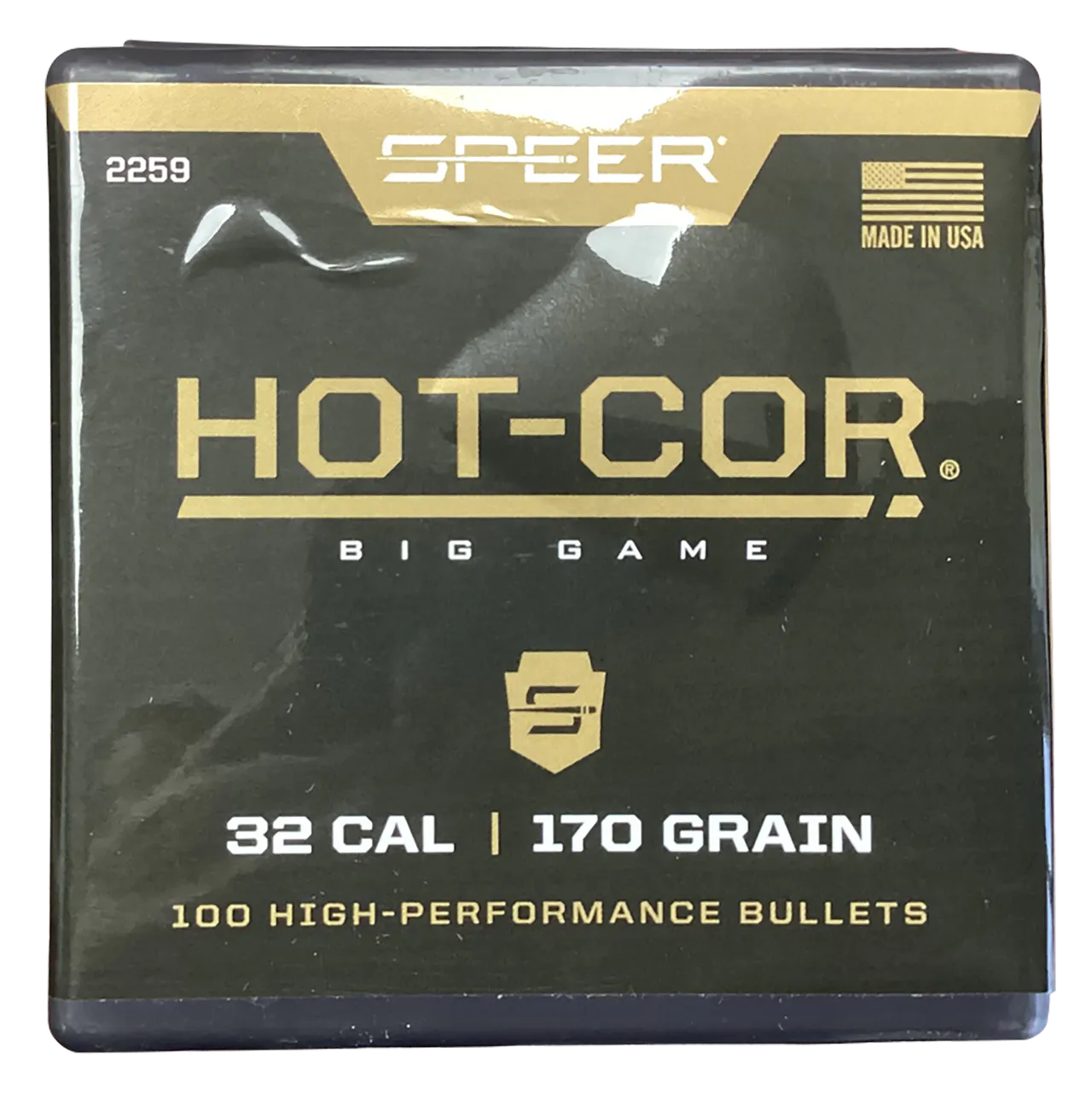 Speer 2259 Hot-Cor 32Cal 170gr Soft Point Flat Nose 100 Per Box/5 Case