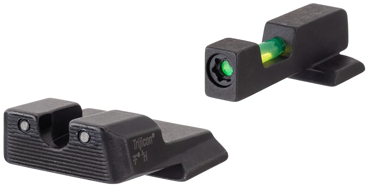 Trijicon 601110 DI Night Sight Set Green/Tritium/Fiber Optic Front Sight-Green Tritium Black Outline Rear Sight Smith & Wesson M&P Shield/M&P Shield Plus