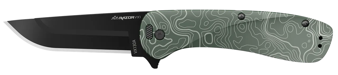 Outdoor Edge VX130CC Razor VX1  3" Folding Plain