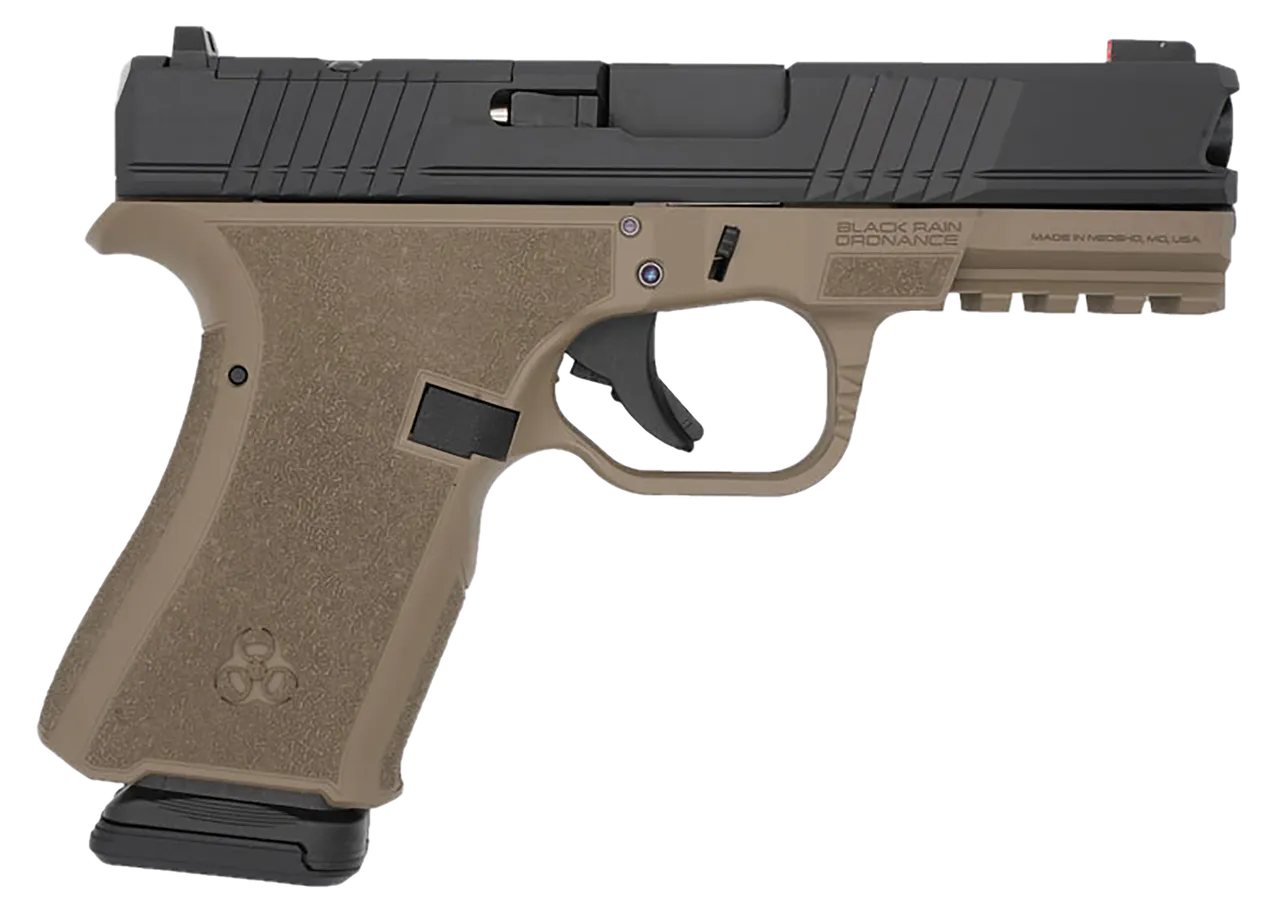 Black Rain Ordnance FL9MMFDEBLK Compact Frame 9mm 15+1 4" Stainless Steel Slide
