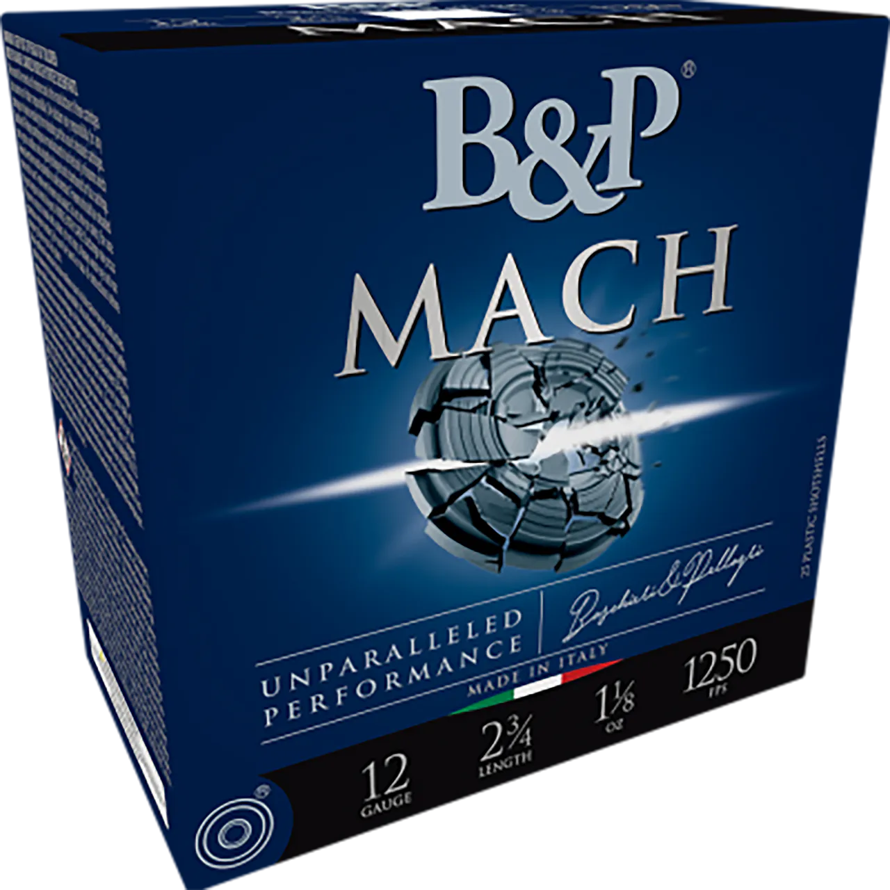 B&p Ammunition 12B18F85 Mach LV 12Gauge 2.75" 1 1/8oz 8.5Shot 25 Per Box/10 Case