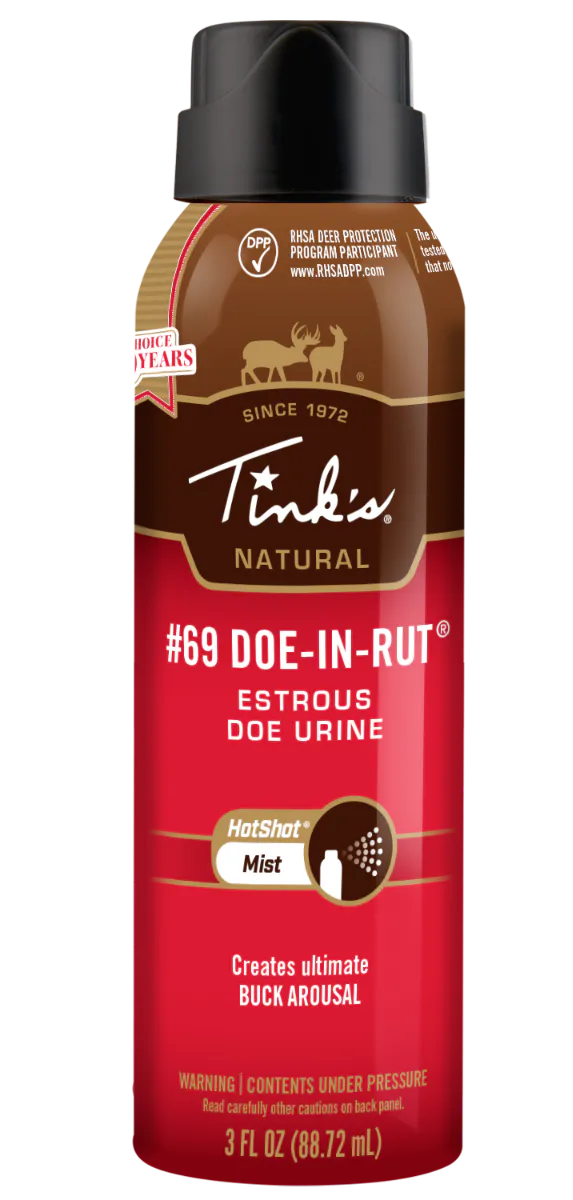Tinks W5310 #69 Hot Shot Deer Attractant Doe In Estrus Scent 3 oz Aerosol