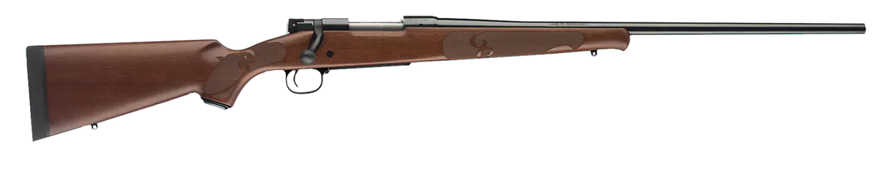 Winchester Guns 535200255 Model 70 Featherweight 300 WSM Caliber with 3+1 Capacity, 24" Barrel, Brushed Polish Blued Metal Finish & Satin Walnut Fixed Feather Checkered Stock Right Hand (Full Size)