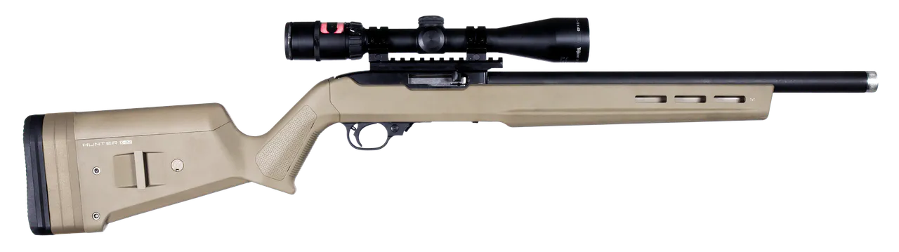 Magpul MAG548-FDE Hunter X-22 Stock Fixed Adjustable Comb Flat Dark Earth Synthetic for Ruger 10/22