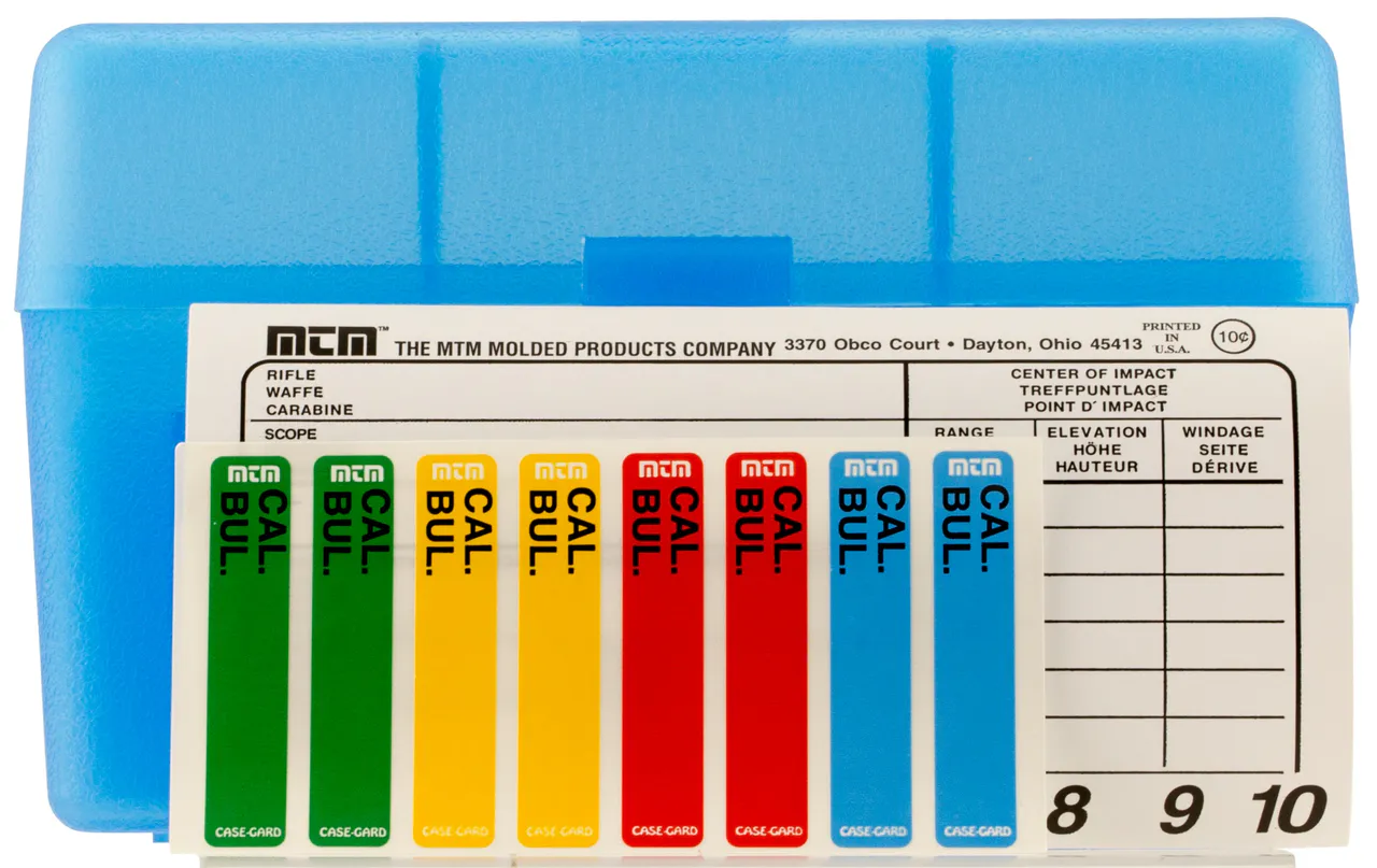 MTM Case-Gard RL5024 Case-Gard R-50 Multi-Caliber Clear Blue Polypropylene 50rd