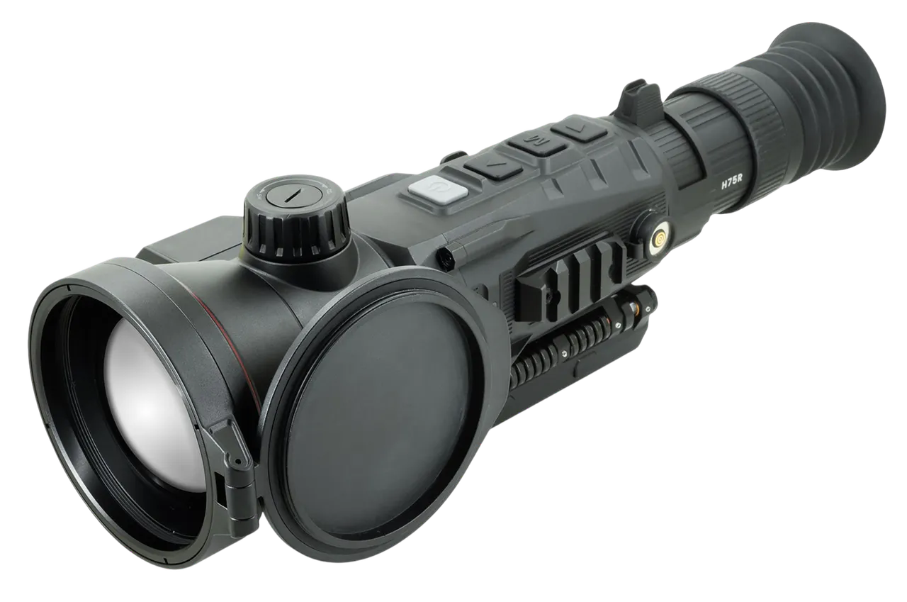 iRay USA RICO2H75R RIco 2 H75R LRF Thermal Weapon Sight Black 4x75mm Multi- 1 DIY/1 Dynamic/6 Static Reticle, 640x512, 12 Microns, 60 Hz Resolution, Zoom Digital 8x