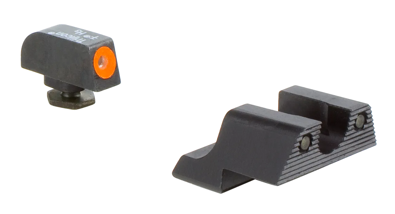 Trijicon 600785 HD Night Sights  Green/Tritium Orange Outline Front Sight-Green Tritium Black Outline Rear Sight Glock 42/43 Small Frame