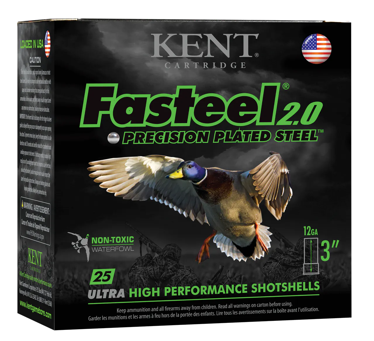 Kent Cartridge K123FS326 Fasteel 2.0  12 Gauge 3" 1 1/8 oz 6 Shot 25 Per Box/ 10 Case